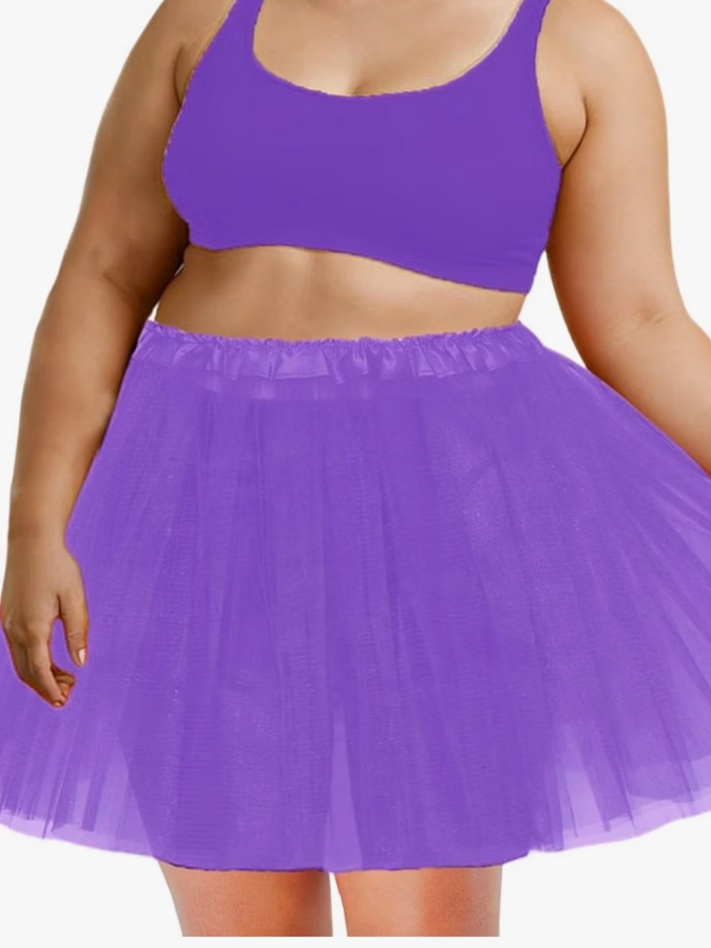 Adult purple rave tutu skirt crinoline Ballerina dance costume cosplay lingerie